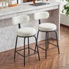 Akoasm 2 Pieces Velvet 360 Degree Swivel Kitchen Dinning Chairs With Metal Legs Footrest-White - 4 of 4