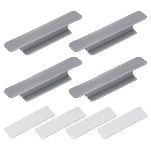 Unique Bargains Plastic Self-Adhesive Drawer Wardrobe Sliding Door Pulls - 1 of 4
