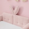 Twin Size Upholstered Platform Bed with Cute Rabbit Ear Shaped Headboard - 4 of 4