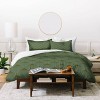 Deny Designs King Caroline Okun Mossy Green Bulbs Duvet Cover and Pillow Sham - 3 of 4