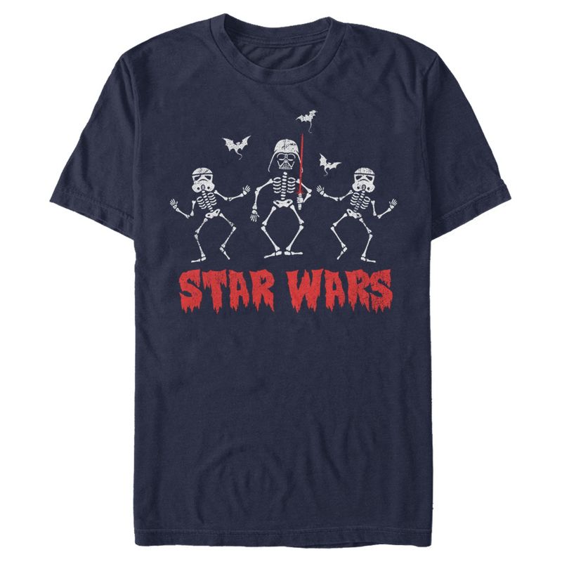 Men's Star Wars Halloween Vader Skeletons T-Shirt, 1 of 6
