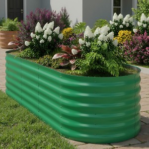 COZONY Galvanized Raised Garden Bed, Tall Metal Planter Box for Vegetables, Flowers and Herbs - 1 of 4