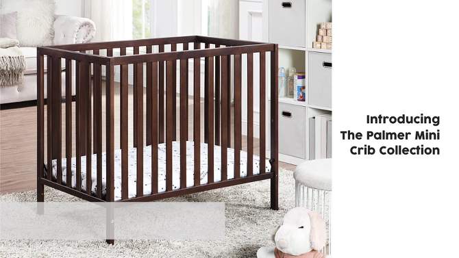 Suite Bebe Palmer 3-in-1 Convertible Mini Crib with Mattress Pad - Espresso, 2 of 8, play video