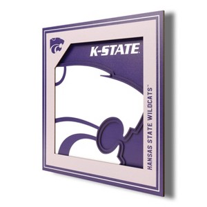 NCAA Kansas State Wildcats 3D Logo Series Wall Art - 12"x12" - 1 of 4