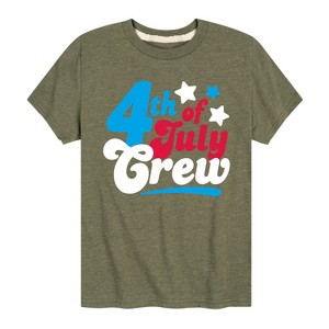 Boys' - Instant Message - Fourth Of July Crew Retro Script Short Sleeve Graphic T-Shirt - 1 of 4