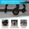 Emma and Oliver Set of 5 Transparent Non-Marring Polyurethane Replacement Wheels with Ball Bearing Motion for Gaming and Home Office Chairs - 3 of 4