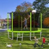 VisioGear 8FT Trampoline with Safety Enclosure Net, Trampoline with Basketball Hoop, Green, 96"*96"*79" - 2 of 4