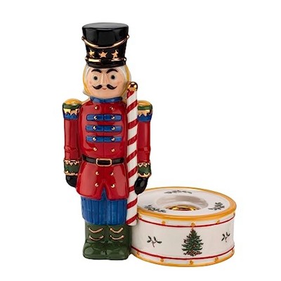 Spode Christmas Tree Nutcraker Candle Holder Red