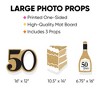 Big Dot of Happiness We Still Do - 50th Wedding Anniversary - Cake, Champagne Bottle & 50 Shape Decorations - Anniversary Party Large Photo Props 3 Pc - 3 of 4
