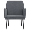 vidaXL Armchair Dark Grey Velvet (100% polyester), metal, plywood Standard - 3 of 4