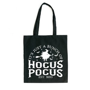 City Creek Prints Hocus Pocus Witch Canvas Tote Bag - 15x16 - Black - 1 of 1