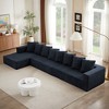 Chenille Modular Sofa: Modern Upholstered Sectional Couch with Plush Seating, Fixed Cushions - 2 of 4