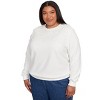 Alfred Dunner Women's Embellished Neckline Anti-Pill Sweater - 3 of 4