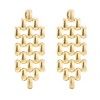 Adornia Tarnish Resistant 18k Gold Plated Grid Drop Earrings - 4 of 4