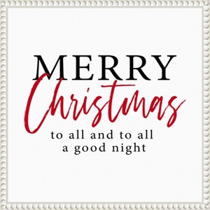 Amanti Art Merry Christmas to All Script2 by Amanti Art Portfolio Canvas Wall Art Print Framed - 1 of 4