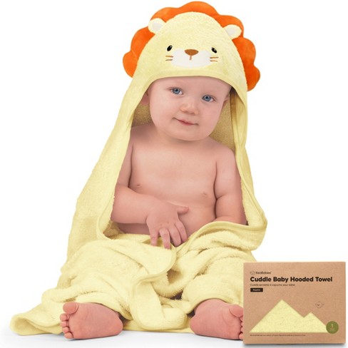 American Soft Linen Baby Toddler Hooded Bath Towel Set, 100% Cotton Soft Fluffy Baby Toddler Hooded After Shower Towels