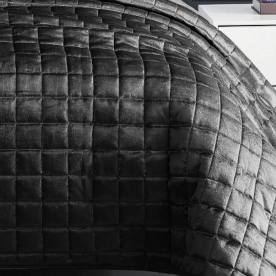Graphite Velvet Reversible Full/Queen Quilt Set with Shams