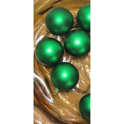 Green Shatterproof Matte Plastic Christmas Ball Ornament Set, 60 Pieces