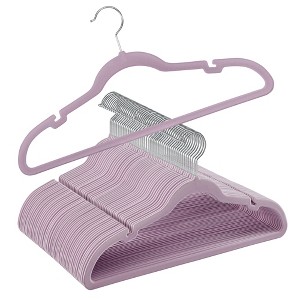 SONGMICS Velvet Hangers Non-Slip Clothes Hangers Pants Bar Space-Saving - 1 of 4