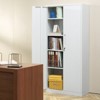 VEVOR Metal Storage Cabinet, Steel Locking Storage Cabinet with 2 Magnetic Doors and 4 Adjustable Shelves,71'' Metal Cabinet 200 lbs Capacity, White - 2 of 4
