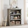 5 Tier Bookcase, Farmhouse Book Shelf with Storage, Tall Book Case Wooden 5 Shelf Bookcase for Home Office, Living Room, Bed Room - 2 of 4
