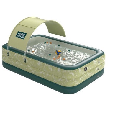 MPM Inflatable Swimming Pool for Kids and Adults, Full-Sized Family Kiddie Blow up Swim Pools with Canopy Backyard Summer Water Party Outdoor, Indoor,