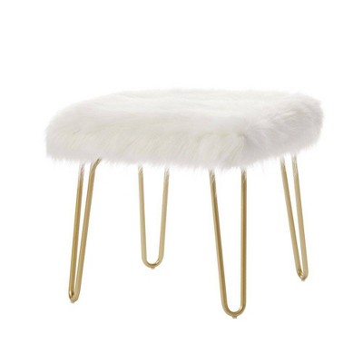 faux fur ottoman target