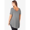Roaman's Women's Plus Size V Neck Swing Ultra Drape Tunic - 3 of 4