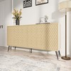 ORRD 63" Modern Sideboard with 5 Legs & 4 Adjustable Shelves, Buffet Cabinet for Dining Room, Entryway or Living Room（Black） - 3 of 4