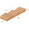 Attop In-Drawer Knife Block Organizer - Bamboo Wood Drawer Knife Organizer-Protecting Knife Organizer Block (Not Included) (Natural, 11 Knives Dock) - 2 of 4