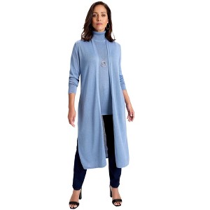 Jessica London Cotton Cashmere Duster Sweater - 1 of 4