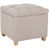 Joanie Ottoman - Taupe - Safavieh - 3 of 4