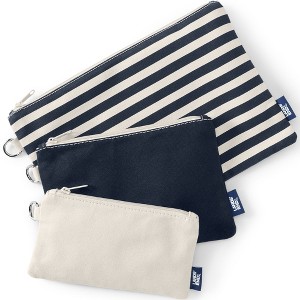 Lands' End Zip Canvas Pouch 3 Pack - 1 of 2
