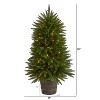 5ft. Fir Artificial Christmas Tree with 200 Multicolored Lights and 428 Branches in Decorative Container – Festive X-Mas Glow - 2 of 4