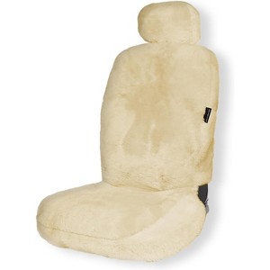 Zone Tech Genuine Sheepskin Car Seat Cover , Universal Front Full Seat (front and back) Cushions - 1 of 4