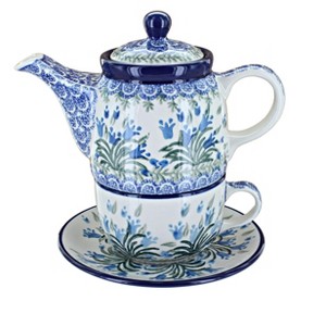 Blue Rose Polish Pottery 423 Caramika Artystyczna Tea for One - 1 of 1