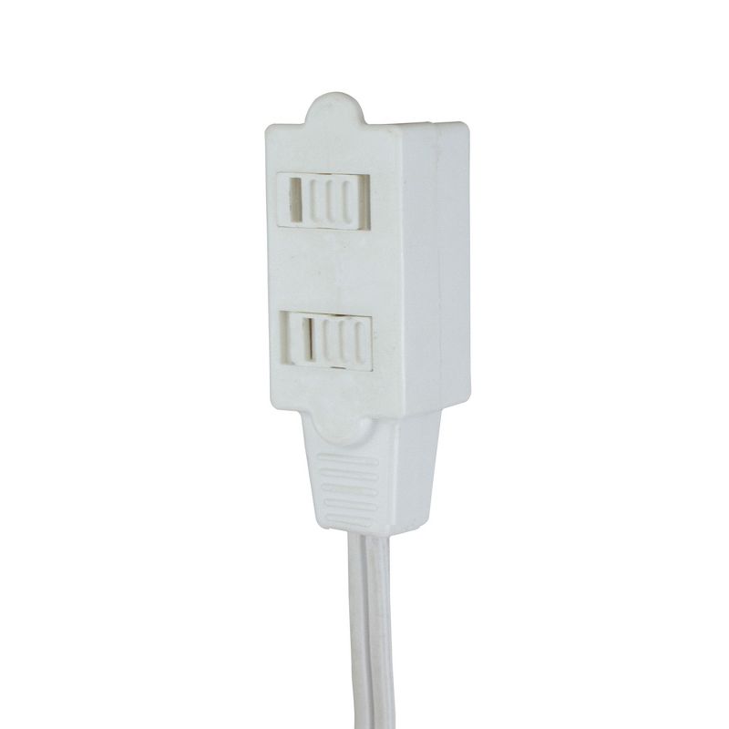 Northlight 15' White Indoor Extension Power Cord with 3-Outlets and Safety Lock, 3 of 5