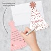 Big Dot of Happiness Pink Rose Gold Birthday - Shaped Thank You Cards - Happy Birthday Party Thank You Note Cards with Envelopes - Set of 12 - 2 of 4