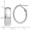 Black Bow Jewelry 7.6mm x 23mm (7/8 Inch) Polished 14k White Gold Omega Back Oval Hoops - 4 of 4