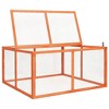 vidaXL Rabbit Hutch 48.8"x47.2"x23.6" Solid Firwood - 3 of 4