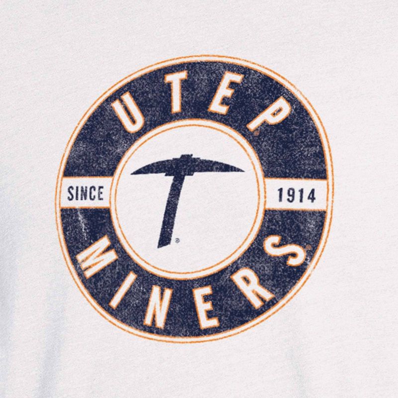 NCAA UTEP Miners Men&#39;s White Biblend T-Shirt, 3 of 4