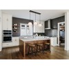 Elegant Lighting Baxter 3 Lights Black Pendant With Frosted White Glass - 2 of 4