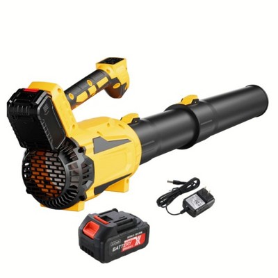 SEVOBAL Snow Blowers Cordless Leaf Blower with Battery and Charger for Lawn Patio Dust Snow Cleaning, Yellow, 35.4"*13"*9.4"
