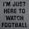 Mens Funny T Shirts Im Just Here To Watch Football Sarcastic Thanksgiving Graphic Novelty Tee For Men - Crazy Dog Men's T Shirt - 2 of 4