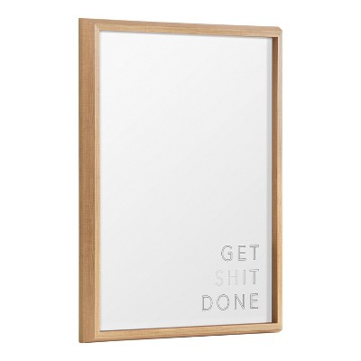 18" x 24" Blake Get It Done Framed Printed Glass by the Creative Bunch Studio Natural - Kate & Laurel All Things Decor