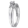 EVERLY JEWELRY | Sterling Silver 1/5 CT TW Diamond Split Shank Bridal Set Ring - 2 of 4