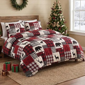 3 Piece Christmas Duvet Cover Bedding Set - 1 of 4
