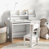 Whisen 2-Piece Kids Desk and Chair Set, Toddler Study Desk with Chair for Ages 5-8 with Storage - Gray - 2 of 4