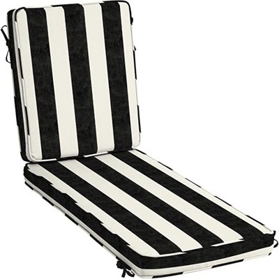 Arden ProFoam EverTru Acrylic 72 x 21 x 3.5, Outdoor Chaise Lounge Cushion, Black Cabana