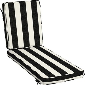 Arden ProFoam EverTru Acrylic 72 x 21 x 3.5, Outdoor Chaise Lounge Cushion, Black Cabana - 1 of 4